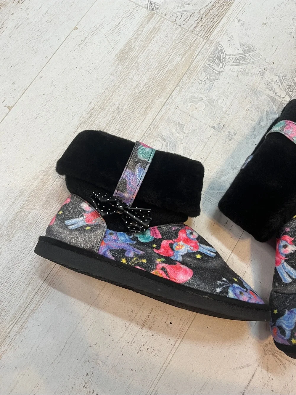 Iron Fist VERY RARE Black My Little Pony Short Fugg Boots Size 10